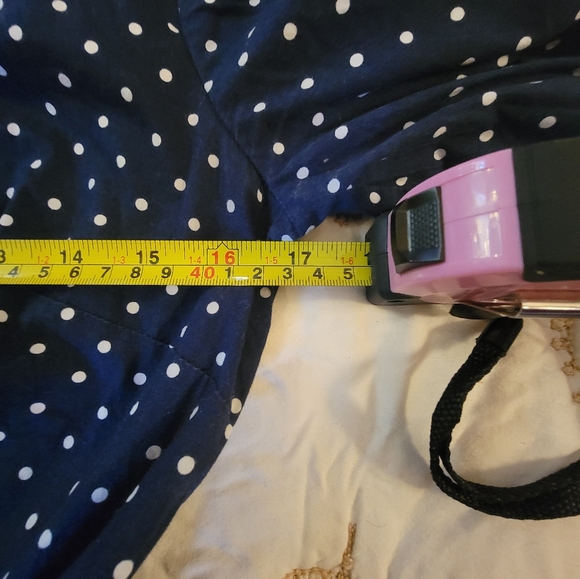 Boden Coastal Navy Polka Dot Button-Up Midi Dress - Picture 4 of 8